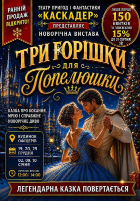 Новорічна музична вистава «Три горішки для Попелюшки»