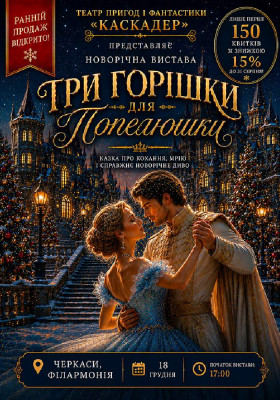 Новорічна музична вистава «Три горішки для Попелюшки»