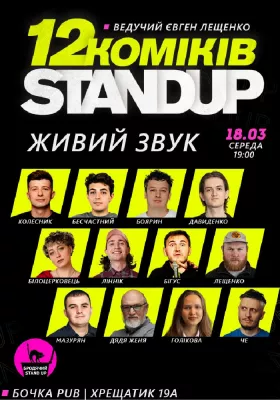 12 стендап коміків
