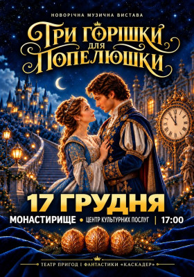 Новорічна музична вистава «Три горішки для Попелюшки»