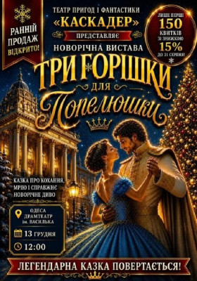 Новорічна музична вистава «Три горішки для Попелюшки»