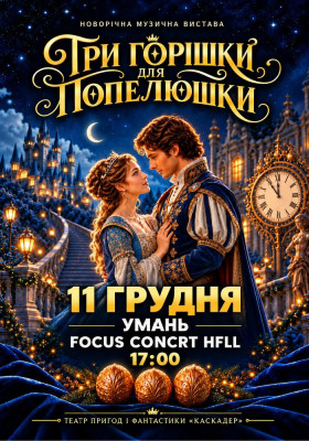Новорічна музична вистава «Три горішки для Попелюшки»
